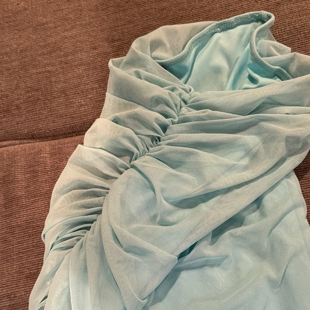 Fashion Nova Aqua Blue Skirt Set - Picture 7 of 7